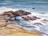 Surf at Eden Pines II, watercolor, 21x26, Allen Taylor