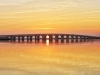 Sunrise over Rt. 72 Causeway  connecting the mainland with Long Beach Island, NJ