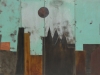 _1.Blue Moon Light 12-06, Mixed Media on Scrap Metal, 58 x 80in
