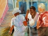 Streets of St Thomas, watercolor, 18x25, Judy Ballance
