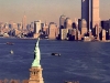 Statue of Liberty and The Twin Towers